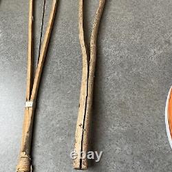 LOT 4 PC Vintage antique crutches cane walking medical hospital wooden stick 40