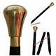 Lot Of 10 Pcs Antique Style Full Brass Handle Wooden Walking Stick Cane