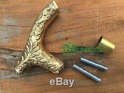 LOT OF 10 PCS Brass DESIGNER Handle For Collectible Wooden Walking Stick Cane