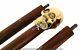 Lot Of 5 Solid Brass Skull Design Handle Antique Style Wooden Walking Stick Gift