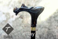 Lady Head Handle Walking Stick Wooden Hand Carved Walking Cane X Mass GiftA