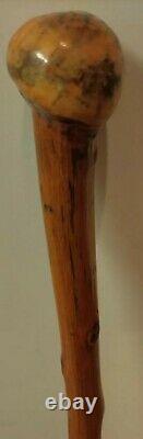Light natural Wooden round Knob THICK like Concord CANE walking stick 36 strong