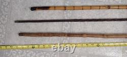 Lot Of 3 Antique Wooden Estate Canes Walking Sticks