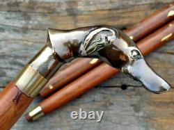 Lot Of 5 Pcs Brass Dog Handle For Wooden Walking Sticks/Canes