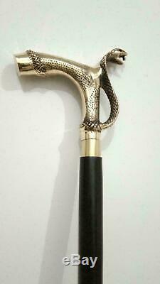 Lot Of 6 Solid Brass Designer Head Handle walking Stick leather wooden Cane Gift