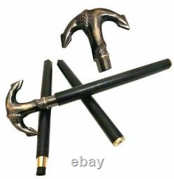 Lot of 9 Brass Wooden Walking Stick/Cane Working Stylle Genuine Handle Gift