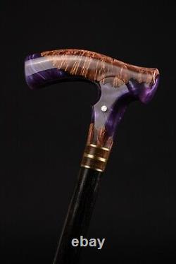 MAGIC PURPLE Walking Cane Magnificent Wooden Cane Incredible Walking Stick