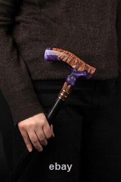 MAGIC PURPLE Walking Cane Magnificent Wooden Cane Incredible Walking Stick