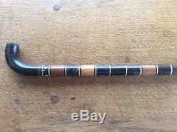 Magnificent Antique Wooden mid c19th Victorian Exotic Wood Walking Stick 37