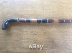 Magnificent Antique Wooden mid c19th Victorian Exotic Wood Walking Stick 37