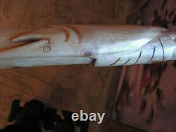 Marlin Walking Cane Wooden Hand Carved Maple Walking Stick For Men Women