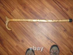 Marlin Walking Cane Wooden Hand Carved Maple Walking Stick For Men Women