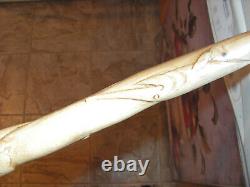 Marlin Walking Cane Wooden Hand Carved Maple Walking Stick For Men Women