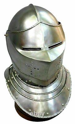 Medieval Helmet Crusader Barbuda Knight Viking Armour Templar Pig Face Helmet