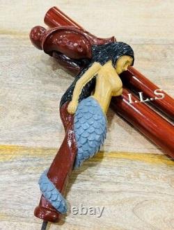 Mermaid Wooden Handle Vintage Walking Stick 36 Cane For Women Christmas Gift