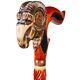 Mountain Goat Ram Head Handle Handmade Wooden Walking Cane Stick Handmade Style
