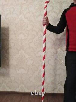 Nautical Candy Cane C Walking stick 60 Wooden hiking Carved Gift Valentine' Day