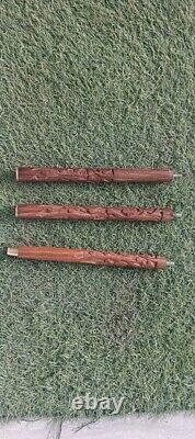 New Antique Designer Lot of 10 Only Wooden Walking Shaft Stick Cane Decor Gift