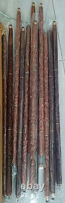 New Antique Designer Lot of 10 Only Wooden Walking Shaft Stick Cane Decor Gift