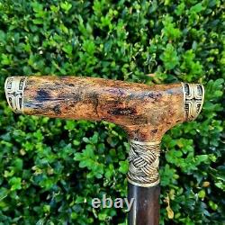 New Cane Walking Stick Handmade Wooden Walking Cane Stabilized Burl Handle Y83