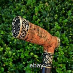 New Cane Walking Stick Wooden Walking Cane Stabilized Burl Handle Y92