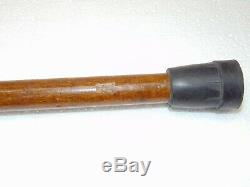 Old / Vintage Bakelite / Lucite Bulbous Handle Wooden Cane Walking Stick