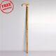 Old Vintage Wooden Bone Fitted Hand Painted Cane Walking Stick Collectible 2007