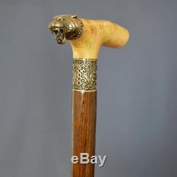 Panther Handmade Cane Walking Stick Wooden Burl Unique Accessories Melchior