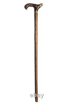 Panther Wooden Cane, Walking Stick for Gift, Hand Carved Handmade Hiking Stick
