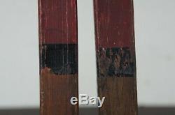 Primitive Antique Painted Pine Stilts Folk Art Wooden Walking Sticks 60