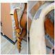 Rare Vtg Thick Vine Twisted Wooden Walking Stick Withhorn Handle Metal Trim
