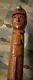 Rare Antique Folk Art Carved Miners Head Jewel Tools Wooden Walking Stick Cane