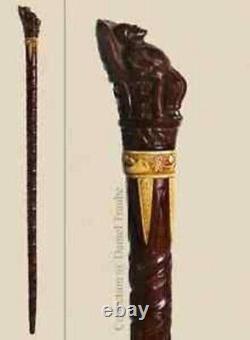 Rare Walking Cane Statue Walking Stick Wooden Cane Carved Cane wooden Handle