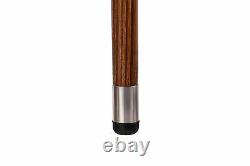 Roaring Bear Walking Stick, Elegant Derby Wooden Cane for Gift, Hiking Handmade