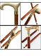 Set Of 4 Victorian Walking Wooden Brass Stick Cane Victorian Style Christmas