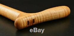 Short Cane Walking stick made with CURLY MAPLE wooden handmade hand crafted