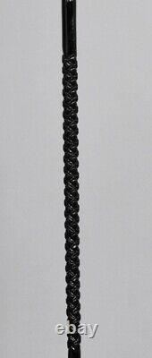 Silver Detailed Black Handcarved Cane, Handmade Stylish Wooden Walking Stick