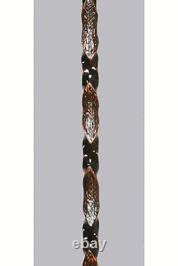 Silver Headed Wooden Stick, High Quality Unique Walking Stick, Carved Cane
