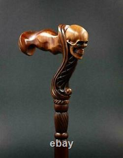 Skull Cane Wooden Ergonomic Walking Stick -skull Palm Grip Handle Walking cane