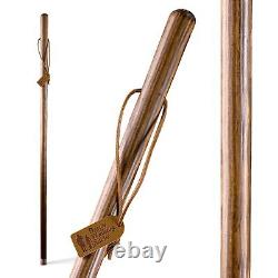 Straight Pine Wood Walking Stick, Handcrafted Wooden Staff, Hiking Stick for