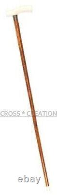 Stylish Derby Head Handle Carved Brown Exclusive Wooden Walking Stick Cane Wands