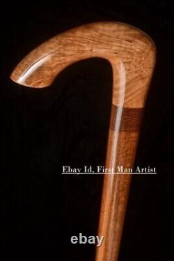Stylish Walking Stick Wooden Walking Cane Handmade For Men Women X Mass GIFT E04