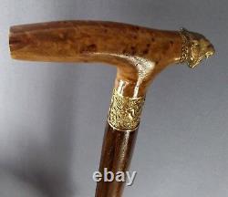 TIGER BRONZE Wooden Handmade Cane Walking Stick Accessories Canes Wood NEW