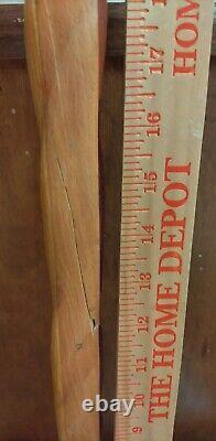 Tall Folk Art Wooden Rustic LEAN ON ME Heavy CANE walking stick 59 repair WOOD