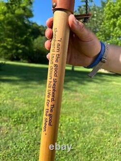 The Good Shepherd Natural Earth Tones Poplar Wood Walking Stick Hiking Staff