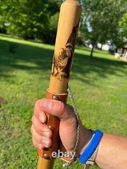 The Good Shepherd Natural Earth Tones Poplar Wood Walking Stick Hiking Staff