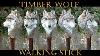 Timber Wolf And Shed Antler Wood Carved Walking Stick
