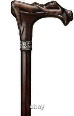 Unique Hand Carved Wooden Walking Stick Canes for Men Nymph Fancy Wood Cane