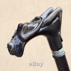 Unique Hand Carved Wooden Walking Stick Canes for Men Nymph Fancy Wood Cane