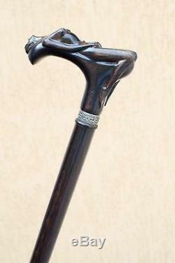 Unique Hand Carved Wooden Walking Stick Canes for Men Nymph Fancy Wood Cane